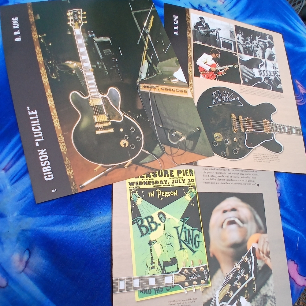 B. B. King Vintage Guitar Feature Blues Music Memphis Beale Street R&B Soul